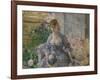 Woman Seated on a Sofa-Berthe Morisot-Framed Art Print