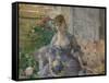 Woman Seated on a Sofa-Berthe Morisot-Framed Stretched Canvas
