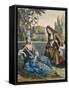 Woman Seated on Grass-Nicolas Bonnart-Framed Stretched Canvas