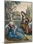 Woman Seated on Grass-Nicolas Bonnart-Mounted Giclee Print