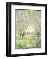 Woman Seated under the Willows, 1880-Claude Monet-Framed Giclee Print