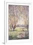 Woman Seated under the Willows-Claude Monet-Framed Giclee Print