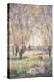 Woman Seated under the Willows-Claude Monet-Stretched Canvas