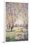 Woman Seated under the Willows-Claude Monet-Framed Giclee Print