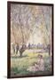 Woman Seated under the Willows-Claude Monet-Framed Giclee Print