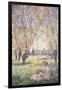 Woman Seated under the Willows-Claude Monet-Framed Giclee Print