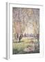 Woman Seated under the Willows-Claude Monet-Framed Giclee Print