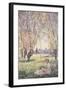 Woman Seated under the Willows-Claude Monet-Framed Giclee Print