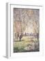 Woman Seated under the Willows-Claude Monet-Framed Giclee Print