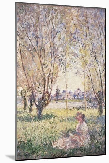 Woman Seated under the Willows-Claude Monet-Mounted Giclee Print