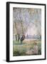 Woman Seated under the Willows-Claude Monet-Framed Premium Giclee Print
