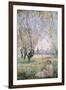 Woman Seated under the Willows-Claude Monet-Framed Art Print