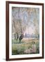 Woman Seated under the Willows-Claude Monet-Framed Premium Giclee Print