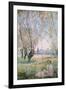 Woman Seated under the Willows-Claude Monet-Framed Premium Giclee Print