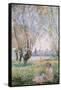 Woman Seated under the Willows-Claude Monet-Framed Stretched Canvas