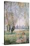 Woman Seated under the Willows-Claude Monet-Stretched Canvas