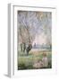 Woman Seated under the Willows-Claude Monet-Framed Art Print