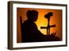 Woman Seated with Crutches-Anthony West-Framed Photographic Print