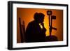 Woman Seated with Crutches-Anthony West-Framed Photographic Print