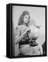 Woman Seated with Globe-Philip Gendreau-Framed Stretched Canvas