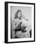 Woman Seated with Globe-Philip Gendreau-Framed Photographic Print