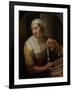 Woman Selling Herring-Godfried Schalcken-Framed Art Print