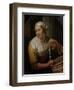 Woman Selling Herring-Godfried Schalcken-Framed Art Print