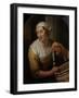 Woman Selling Herring-Godfried Schalcken-Framed Art Print