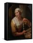 Woman Selling Herrings, 1675-80 (Oil on Panel)-Godfried Schalken Or Schalcken-Framed Stretched Canvas