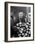 Woman Selling Vegetables at an Open Air Market Stall-Nina Leen-Framed Photographic Print