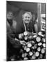 Woman Selling Vegetables at an Open Air Market Stall-Nina Leen-Mounted Photographic Print