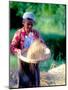Woman Separates Rice From Hulls, Bali, Indonesia-Merrill Images-Mounted Photographic Print