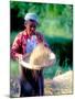 Woman Separates Rice From Hulls, Bali, Indonesia-Merrill Images-Mounted Photographic Print