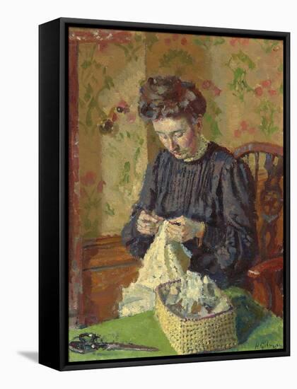 Woman Sewing, C. 1908-Harold Gilman-Framed Stretched Canvas