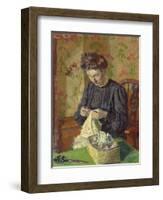 Woman Sewing, C. 1908-Harold Gilman-Framed Giclee Print