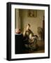 Woman Sewing, c.1913-William McGregor Paxton-Framed Giclee Print