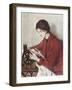 Woman Sewing (Donna Che Cuce)-null-Framed Giclee Print