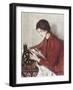 Woman Sewing (Donna Che Cuce)-null-Framed Giclee Print