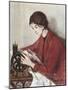 Woman Sewing (Donna Che Cuce)-null-Mounted Giclee Print