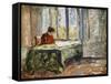 Woman Sewing; Femme Cousant-Henri Lebasque-Framed Stretched Canvas