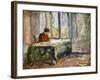 Woman Sewing; Femme Cousant-Henri Lebasque-Framed Giclee Print