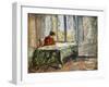 Woman Sewing; Femme Cousant-Henri Lebasque-Framed Giclee Print