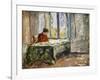 Woman Sewing; Femme Cousant-Henri Lebasque-Framed Giclee Print