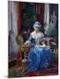 Woman Sewing on Loom-Tito Agujari-Mounted Giclee Print