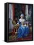 Woman Sewing on Loom-Tito Agujari-Framed Stretched Canvas