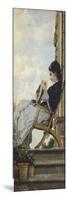 Woman Sewing on the Terrace, 1882-Cristiano Banti-Mounted Giclee Print