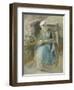 Woman Sewing-Camille Pissarro-Framed Giclee Print