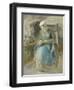 Woman Sewing-Camille Pissarro-Framed Giclee Print