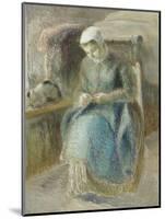 Woman Sewing-Camille Pissarro-Mounted Giclee Print