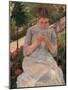 Woman Sewing-Mary Cassatt-Mounted Art Print